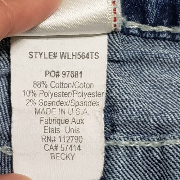 Vtg Y2K True Religion Becky Low-Rise Bootcut Jeans Flap Pockets Big T Sz 28 - Picture 8 of 12